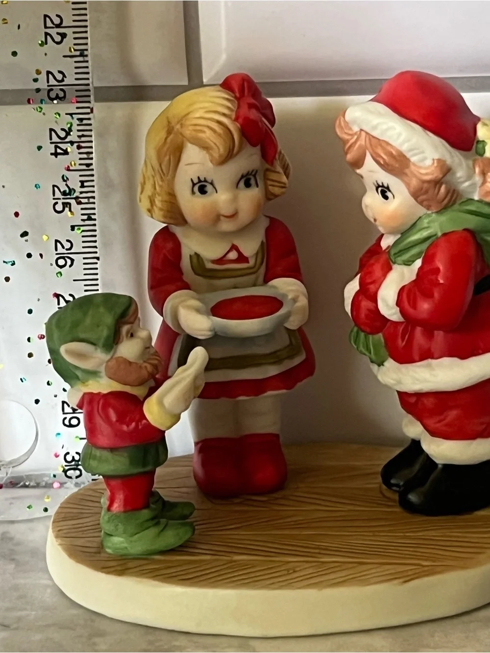Vintage 1991 Campbell Kids Christmas Figurine | Bisque Porcelain Santa